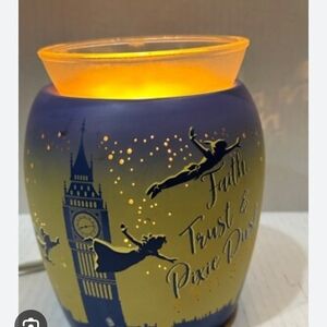 Pixie Dust Blue and Yellow Candle Holder, New In Box Needs A Bulb.